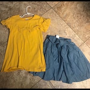 Mustard Skirt Outfit